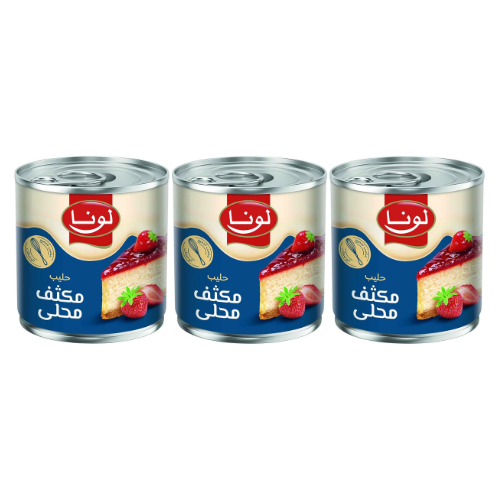 حليب مكثف محلى لونا 3 × 395جم