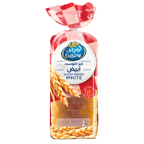 خبز توست ابيض لوزين 600جم